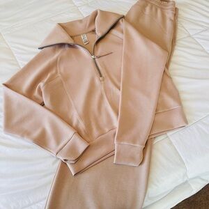 SPANX AirEssentials Light Tan color. Selling as set. Pants-Medium. Top-Small.